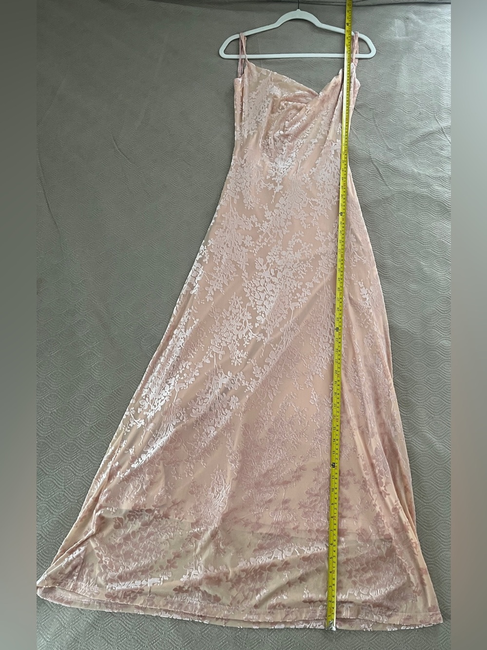 Princess Polly Amiya Pink Velvet burnout Floral Maxi Dress size 6 - Picture 8 of 14